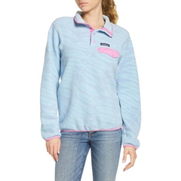 Patagonia Sweaters - Patagonia Synchilla Snap-T Recycled Fleece Pullover Eucalyptus Berlin Blue Large